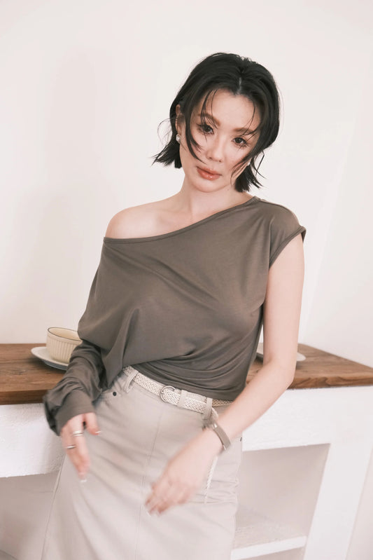 Soleil Asymmetrical Top in Green