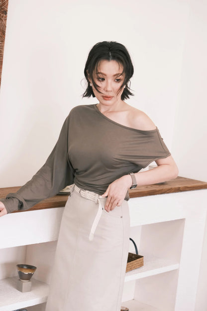Soleil Asymmetrical Top in Green