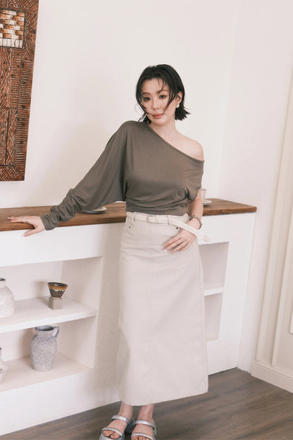 Noa Midi Skirt in Cream