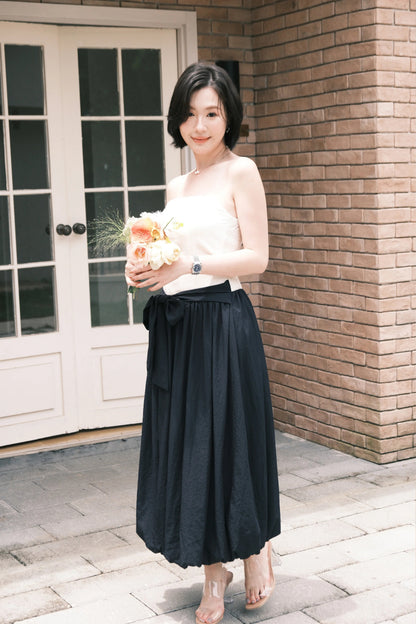 Elara Strapless Midi Dress