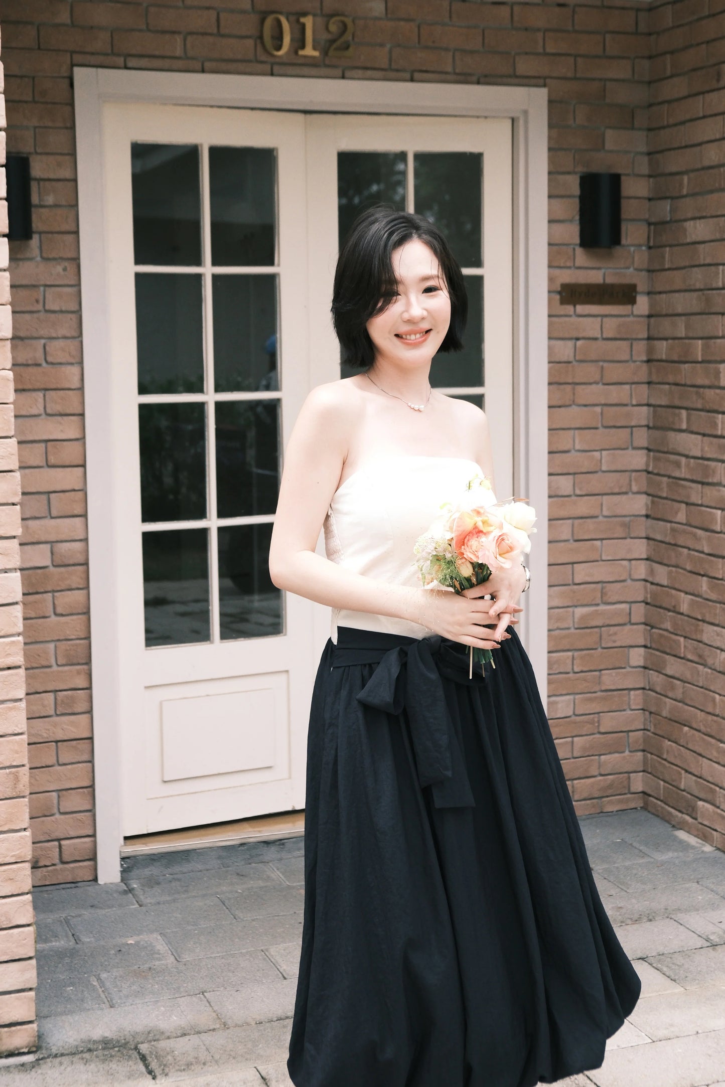 Elara Strapless Midi Dress