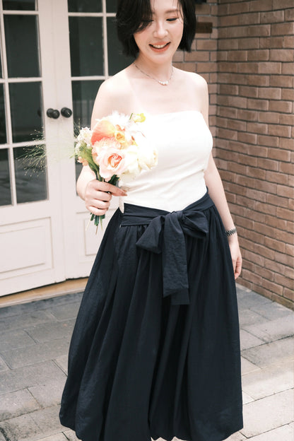 Elara Strapless Midi Dress