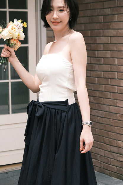 Elara Strapless Midi Dress