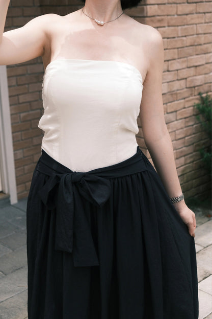 Elara Strapless Midi Dress