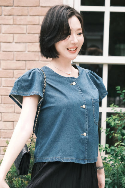 Luna Soft Denim Blouse