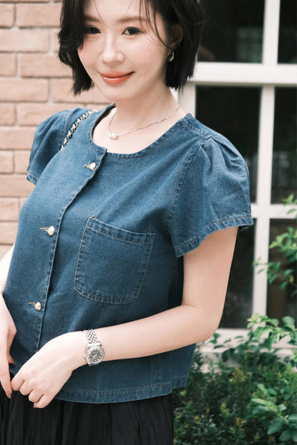Luna Soft Denim Blouse