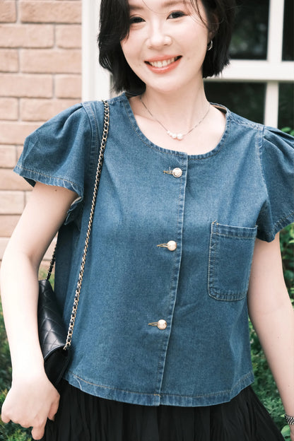 Luna Soft Denim Blouse