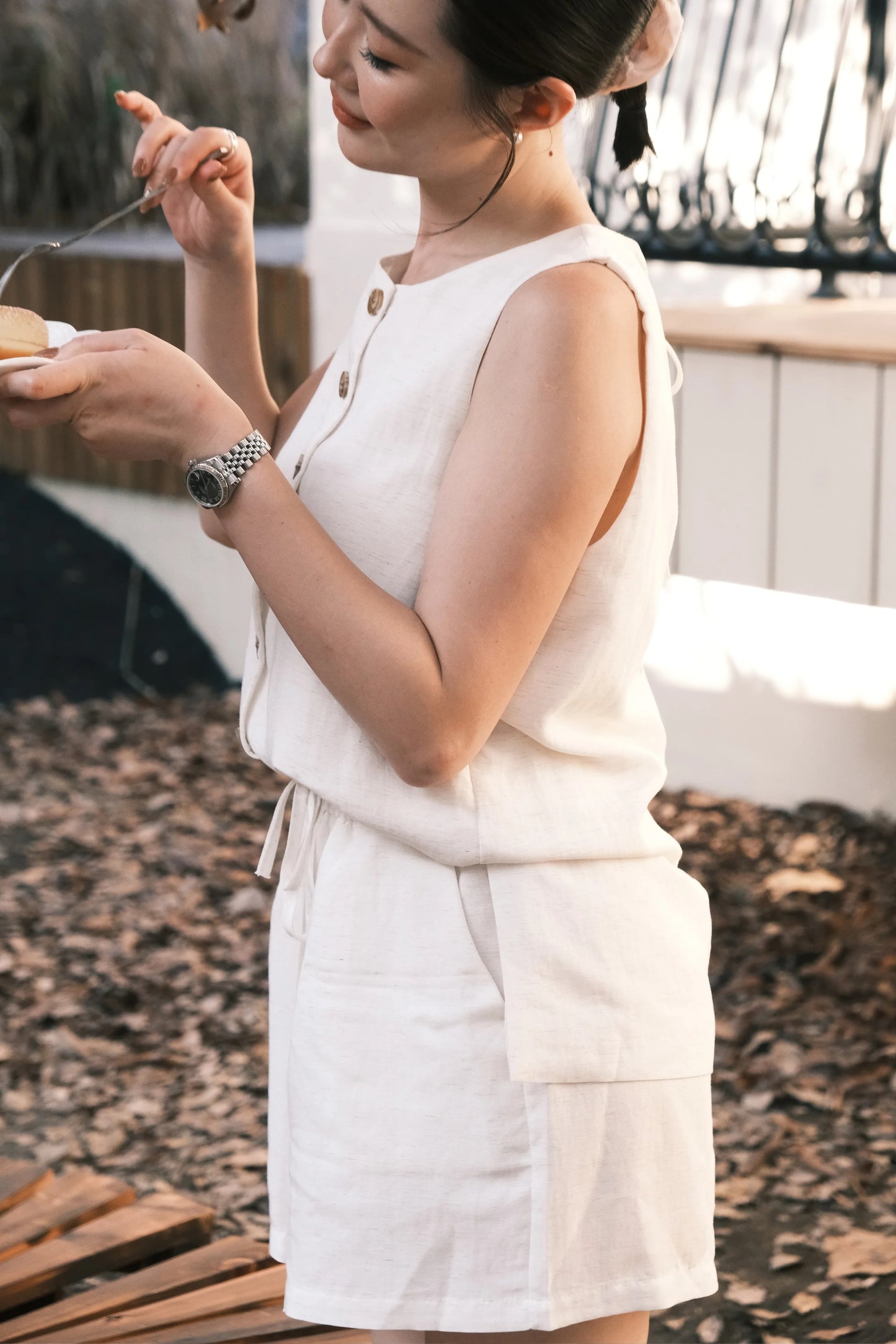 Amélie Linen Vest/ Shorts
