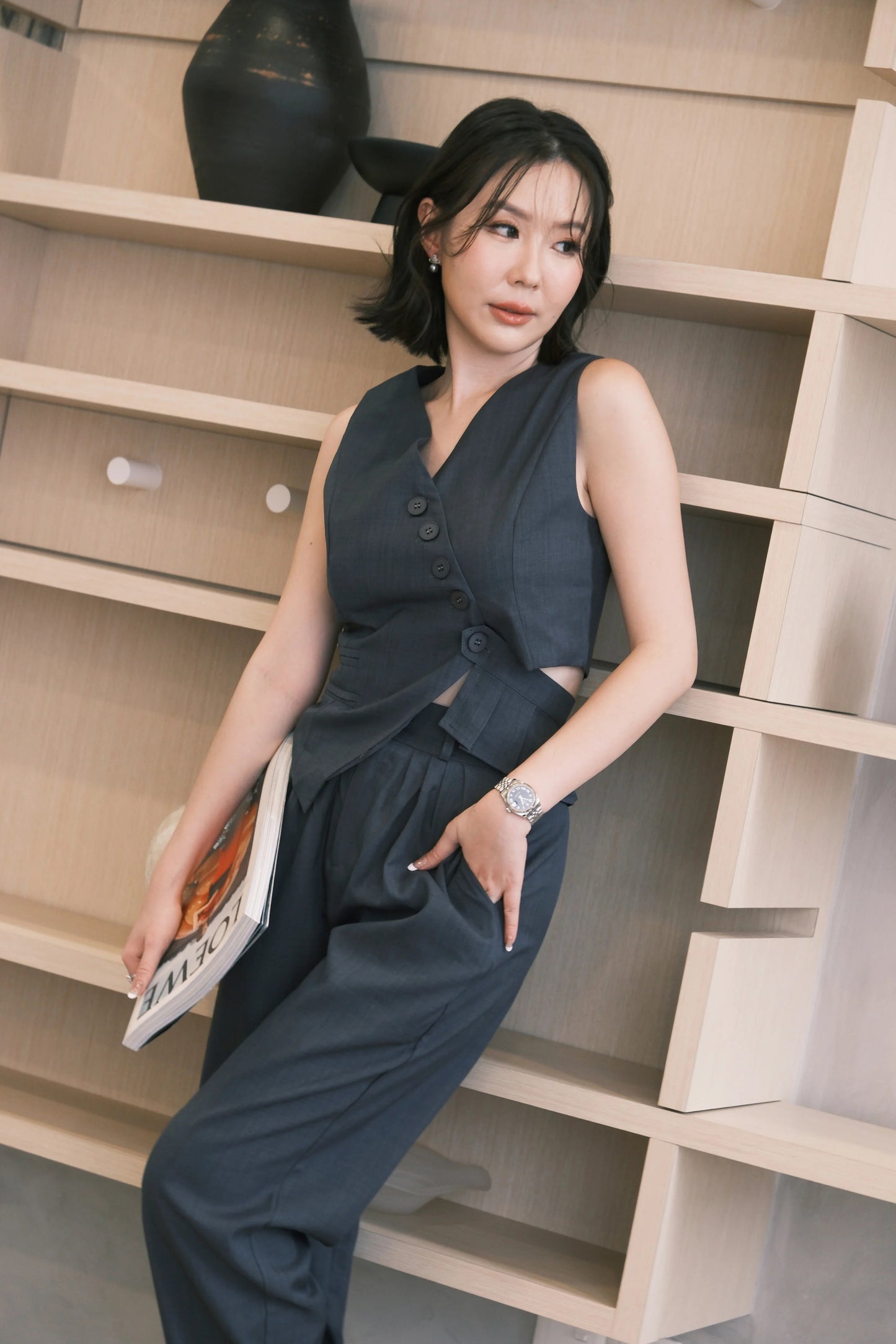 Elara Tailored Vest Set