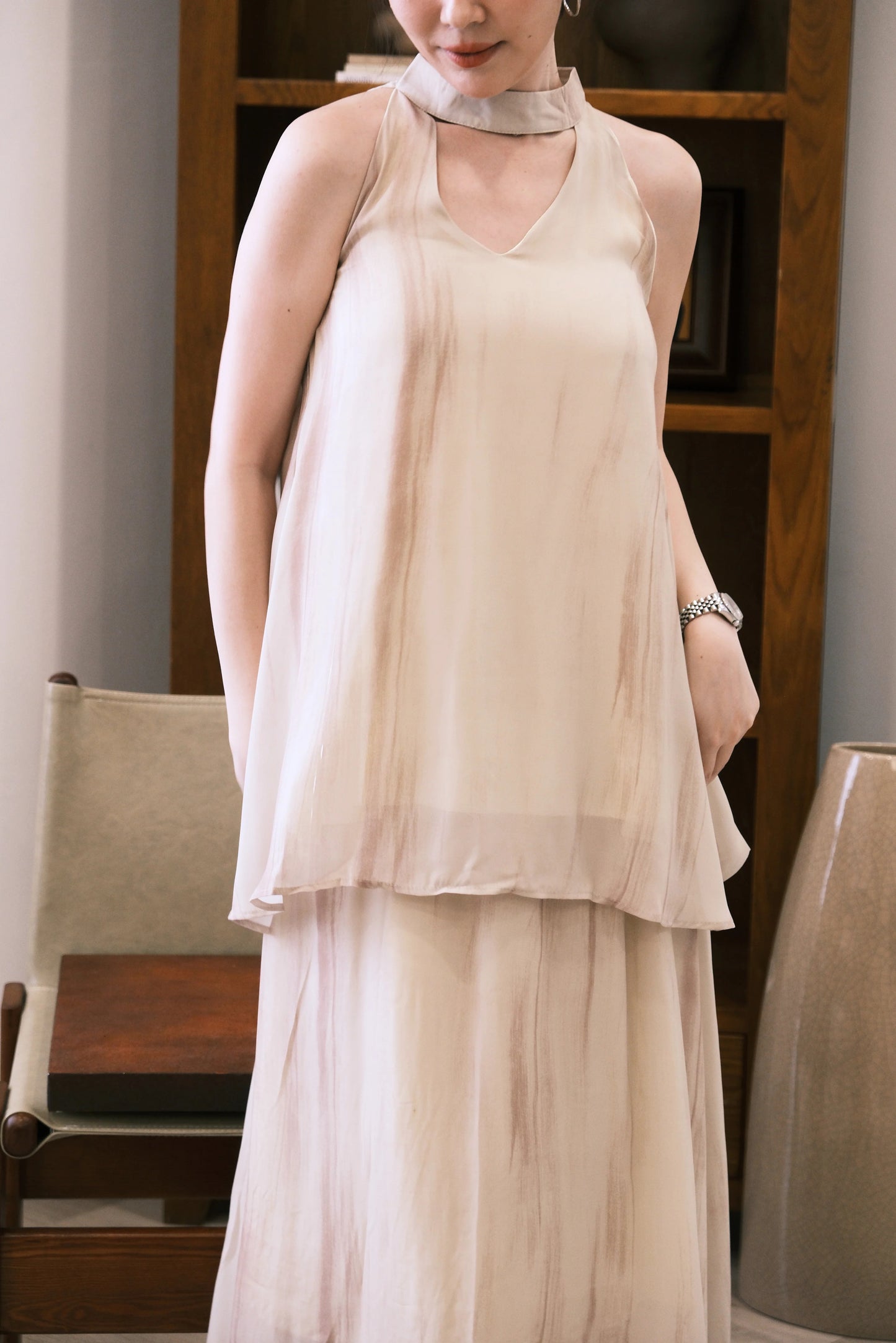 Virel Layered Lounge Set In Beige
