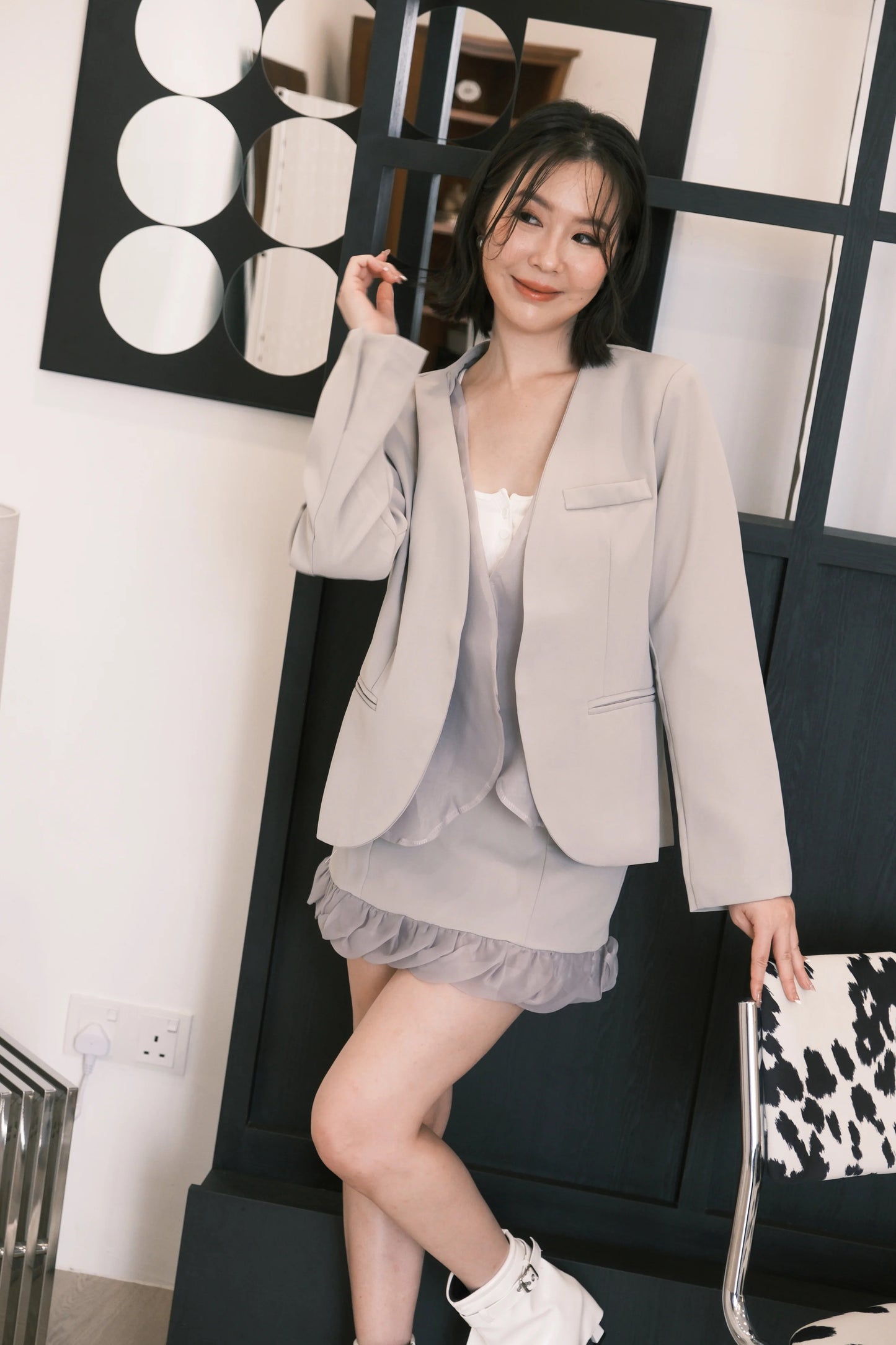 Mira Cloud Blazer Two-Piece Set