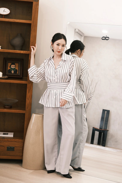 Amélie Tailored Stripe Two-Piece Set