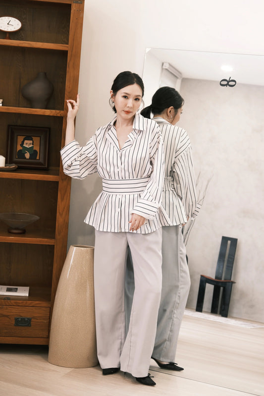 Amélie Tailored Stripe Two-Piece Set