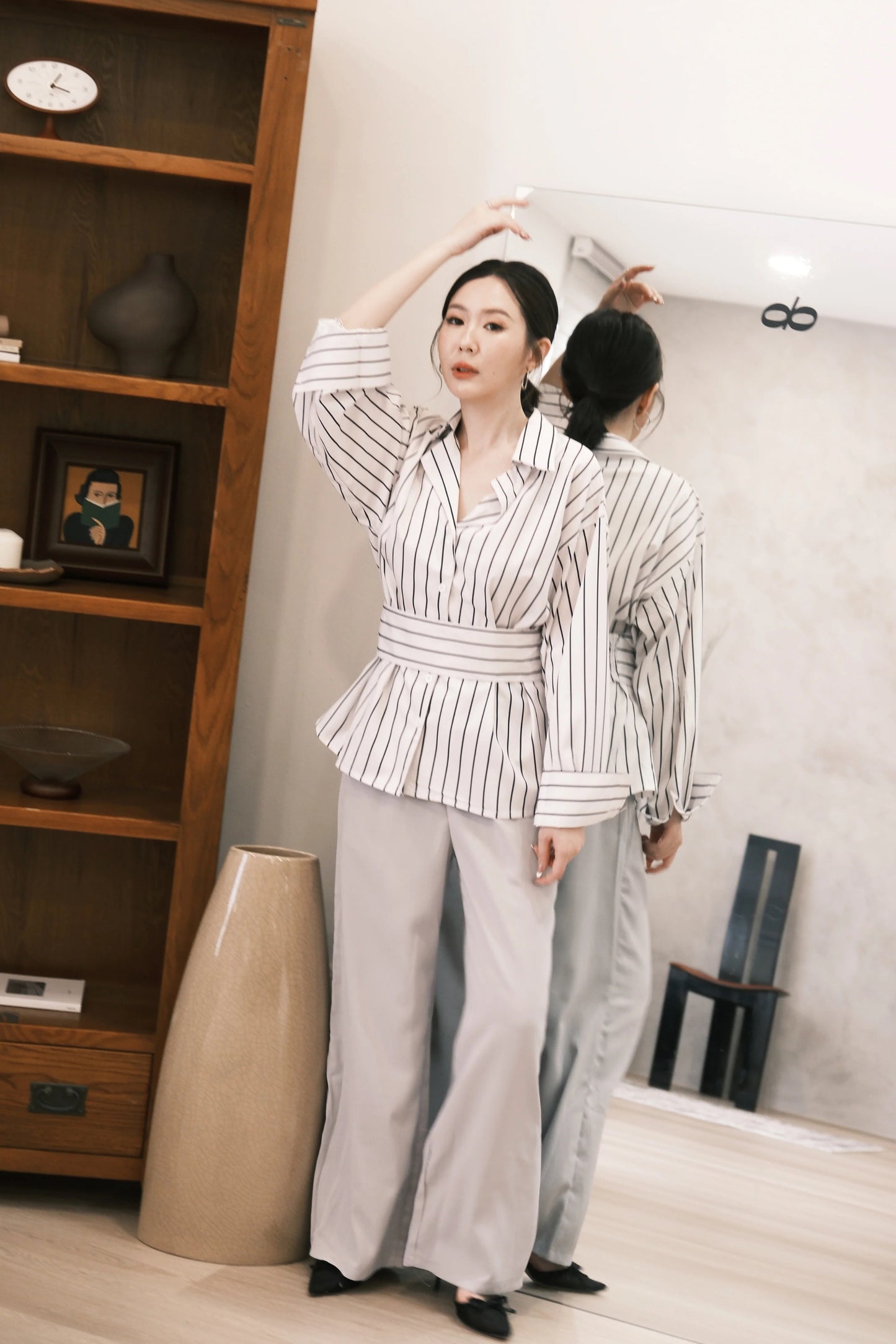 Amélie Tailored Stripe Two-Piece Set