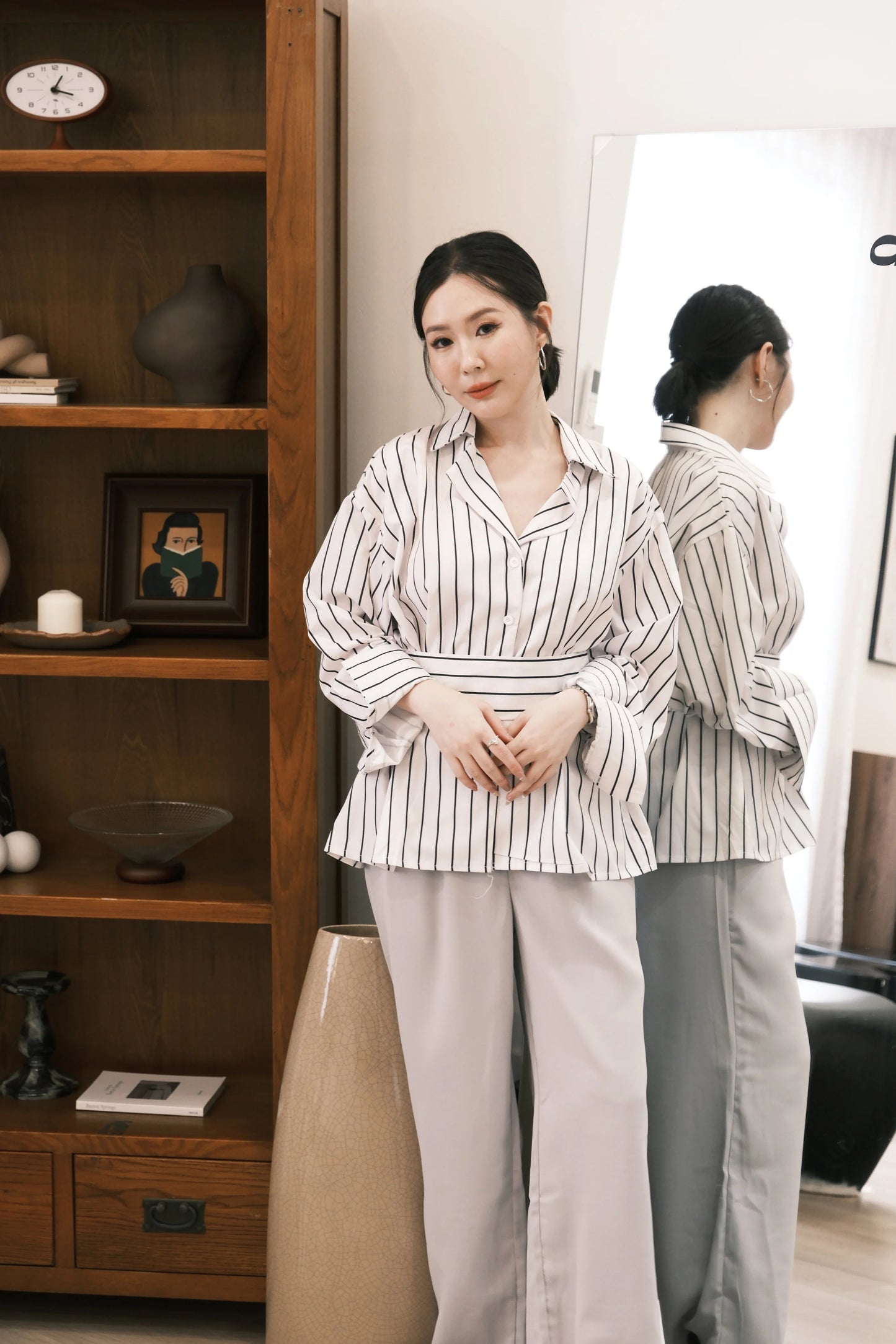 Amélie Tailored Stripe Two-Piece Set