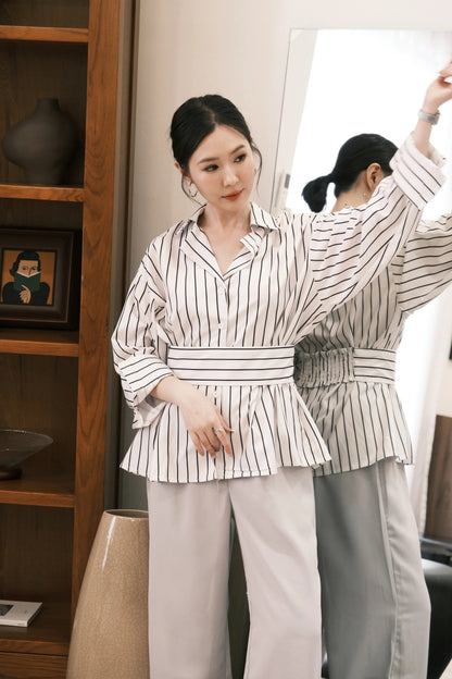 Amélie Tailored Stripe Two-Piece Set