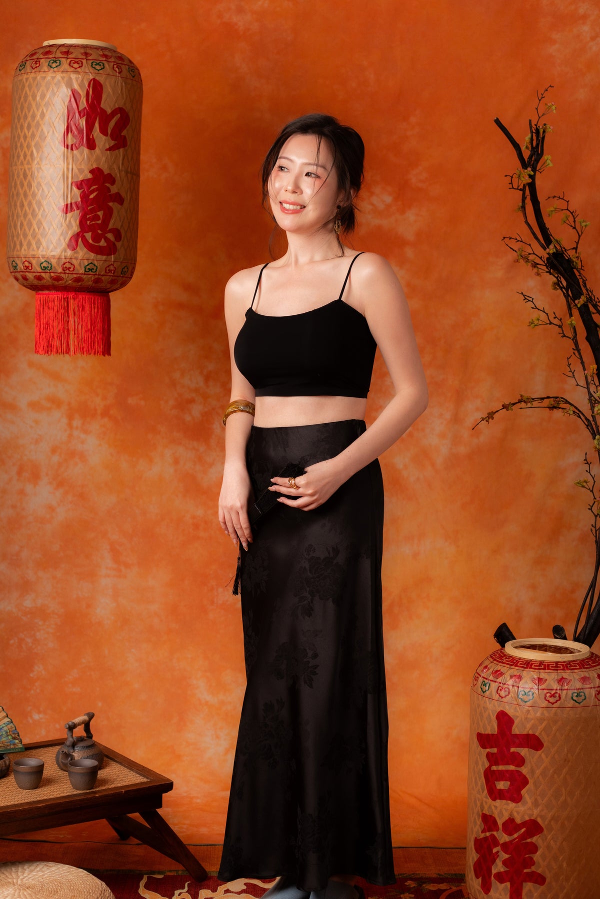 Clara Sheer Camisole in Black