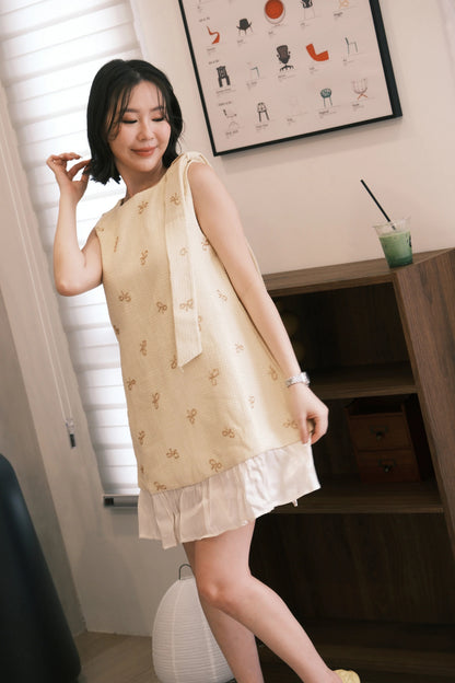 Liora Ribbon Tweed Mini Dress
