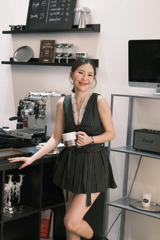 Valerie Pinstripe Vest Set