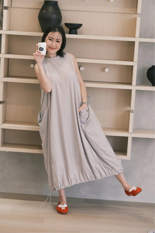 Mila Drawstring Bubble Dress