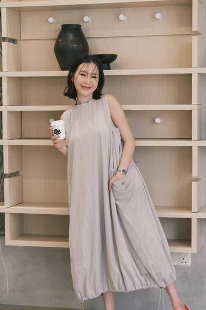 Mila Drawstring Bubble Dress
