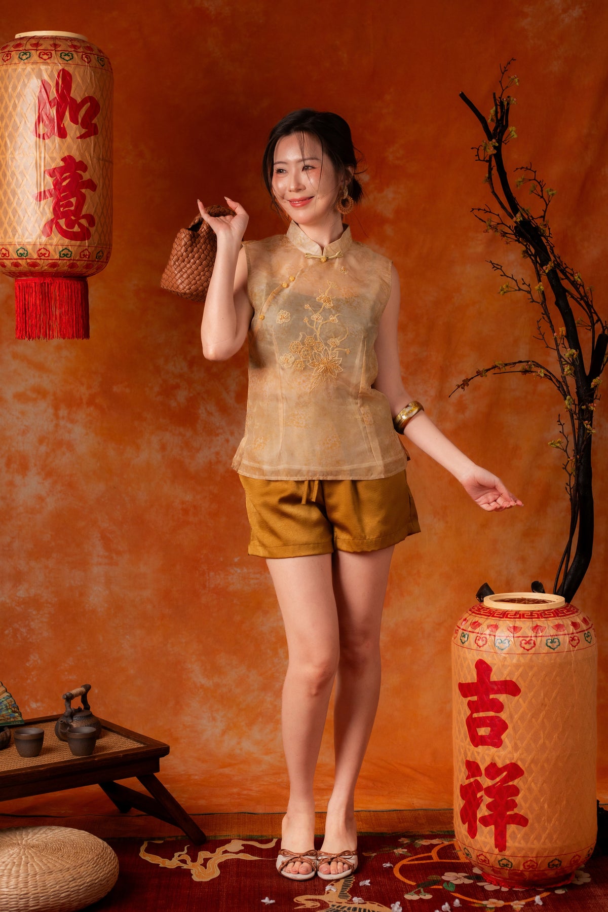 Maribel Satin Shorts