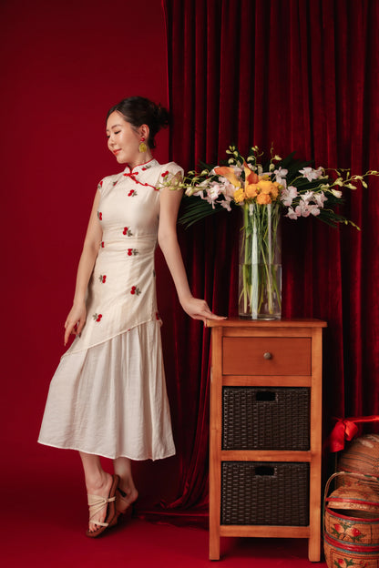 Elara Blossom Embroidered Dress