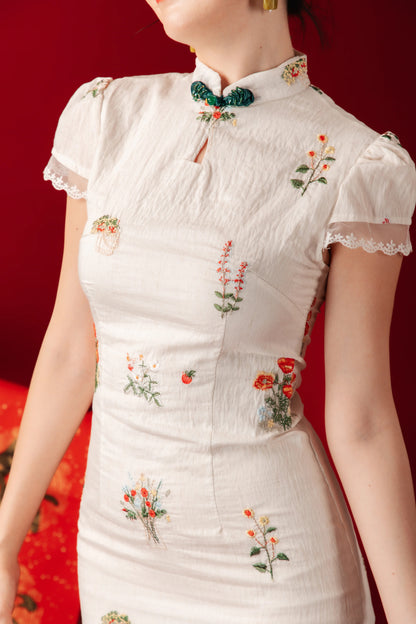 Ivy Garden Embroidered Cheongsam Dress (In-Stock)