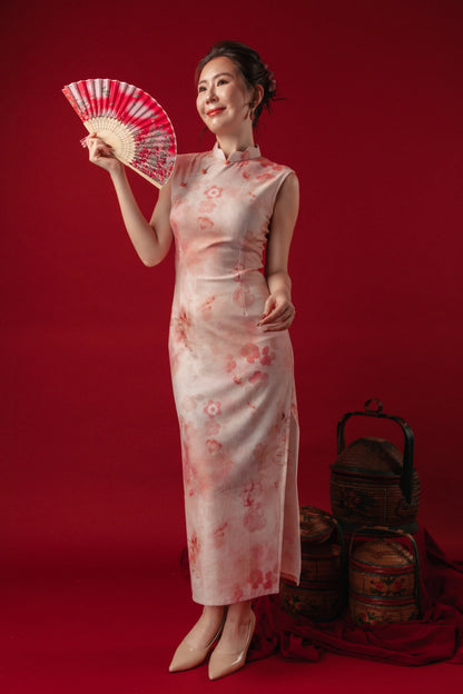 Liana Floral Velvet Cheongsam Dress