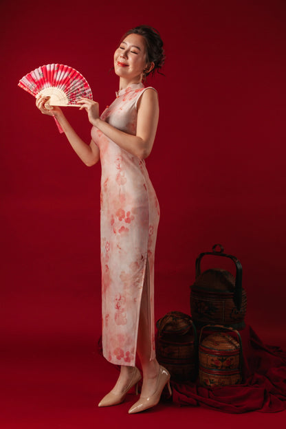 Liana Floral Velvet Cheongsam Dress