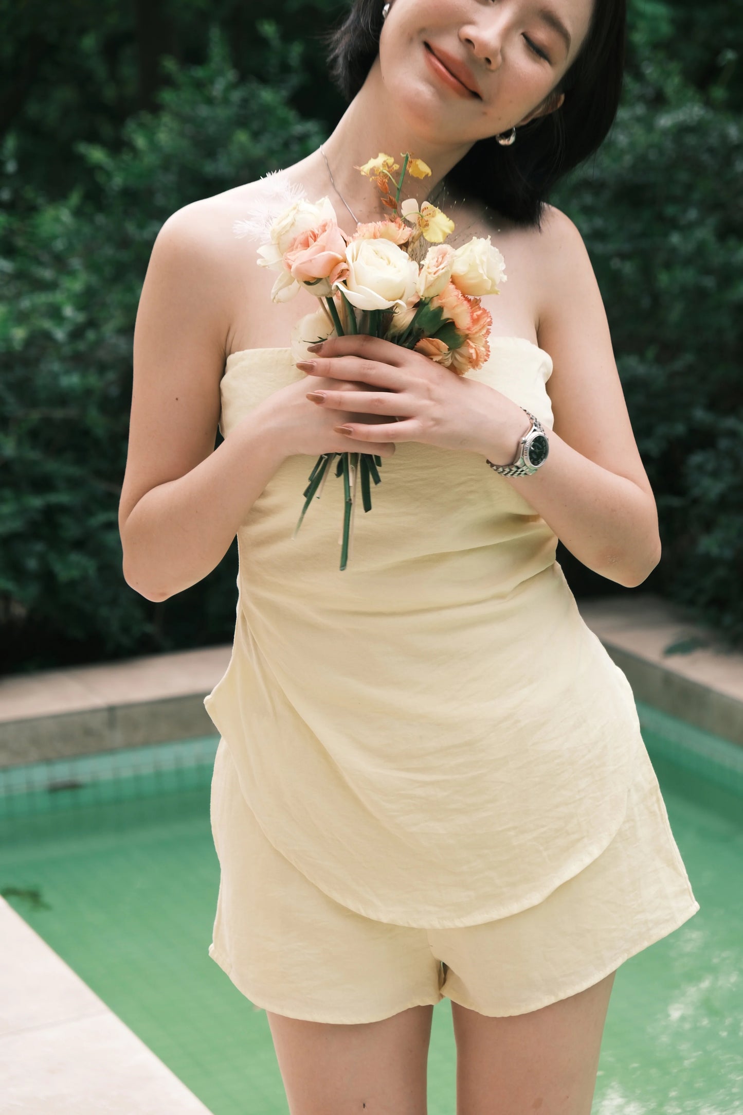 Céline Tube Top & Shorts Set