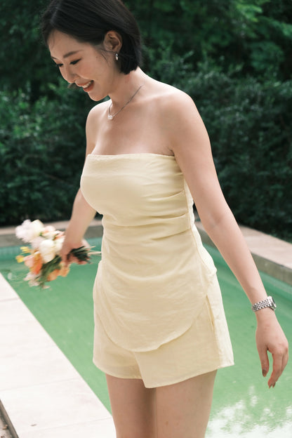 Céline Tube Top & Shorts Set