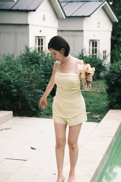 Céline Tube Top & Shorts Set