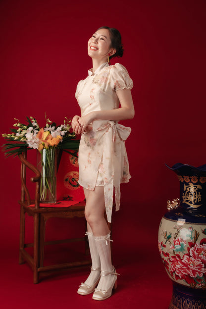 Amelie Blossom Wrap Cheongsam Dress (In-Stock)