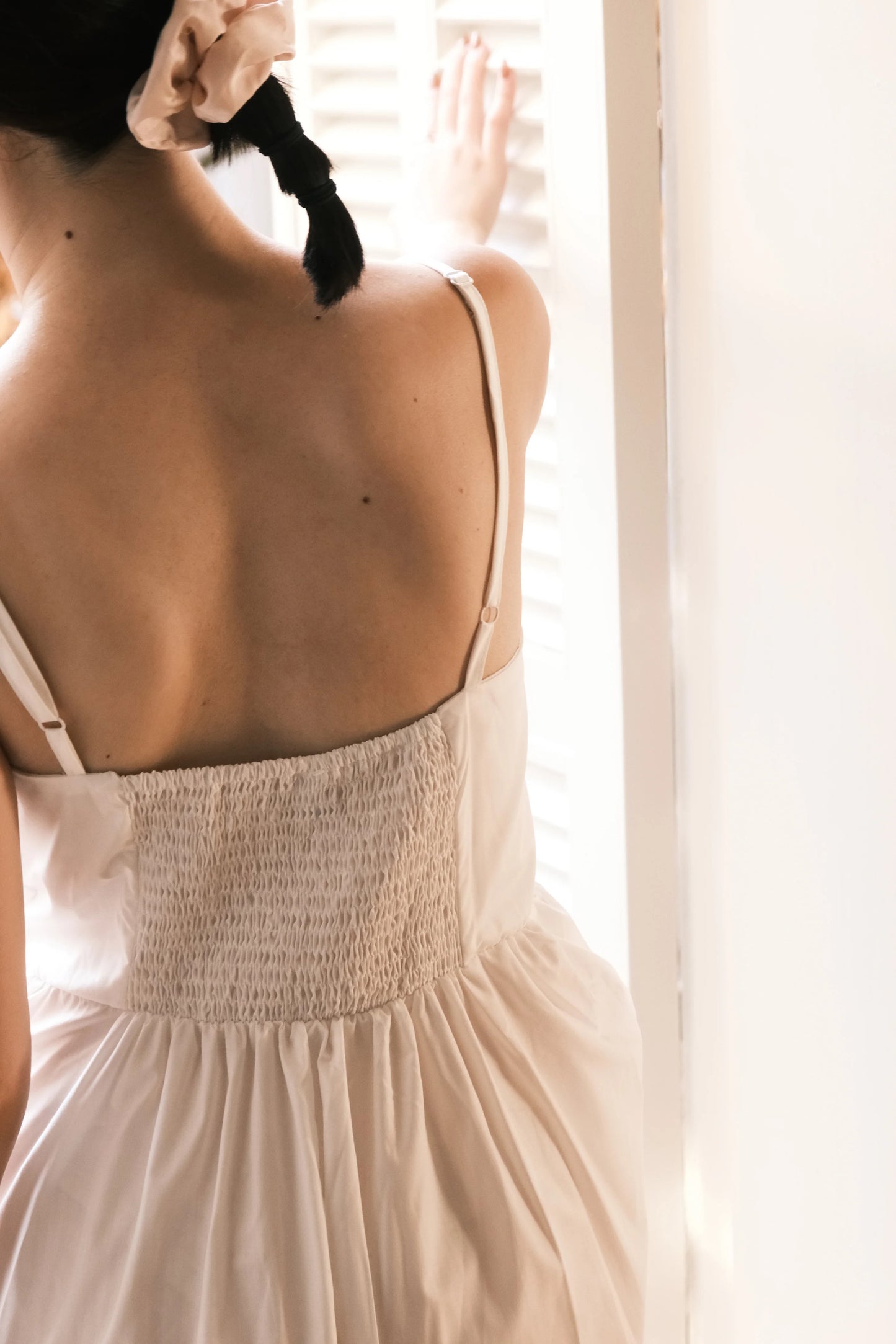 Éloise Ruffled Maxi Dress in White