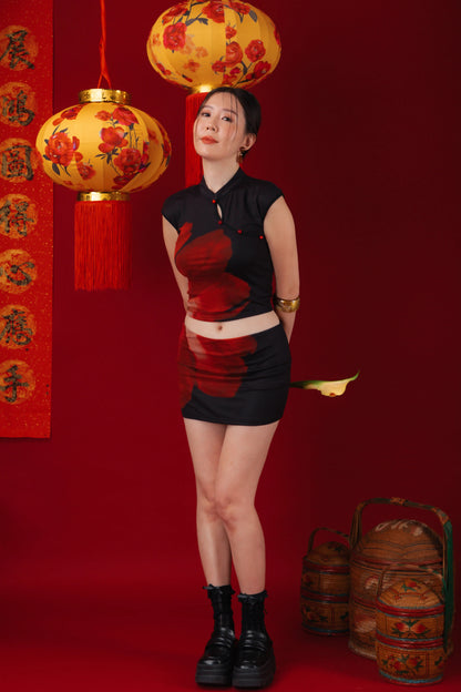 Luna Rose Cheongsam Crop Top/Mini Skirt (In-Stock)