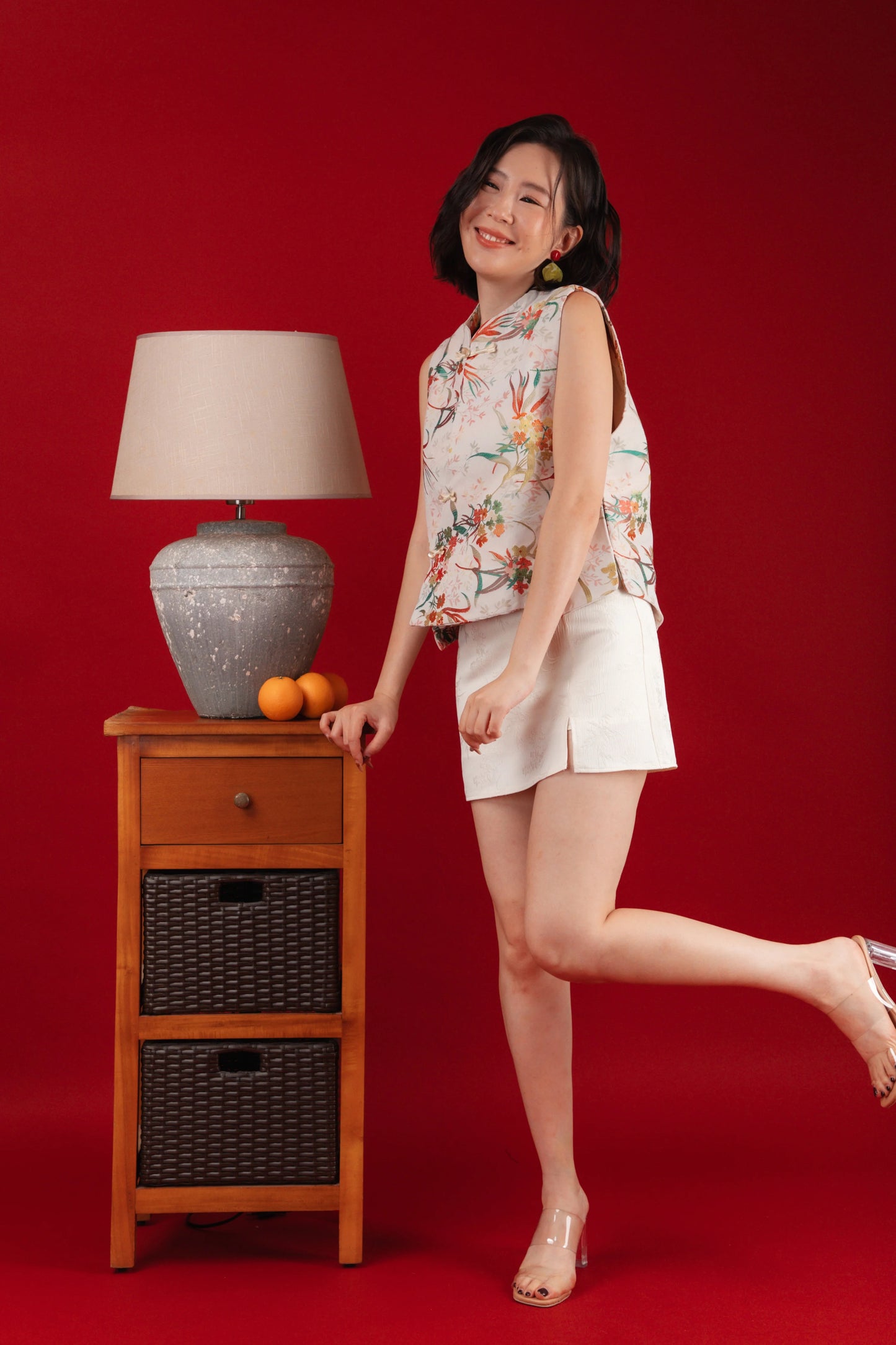 Serene Garden Brocade Vest