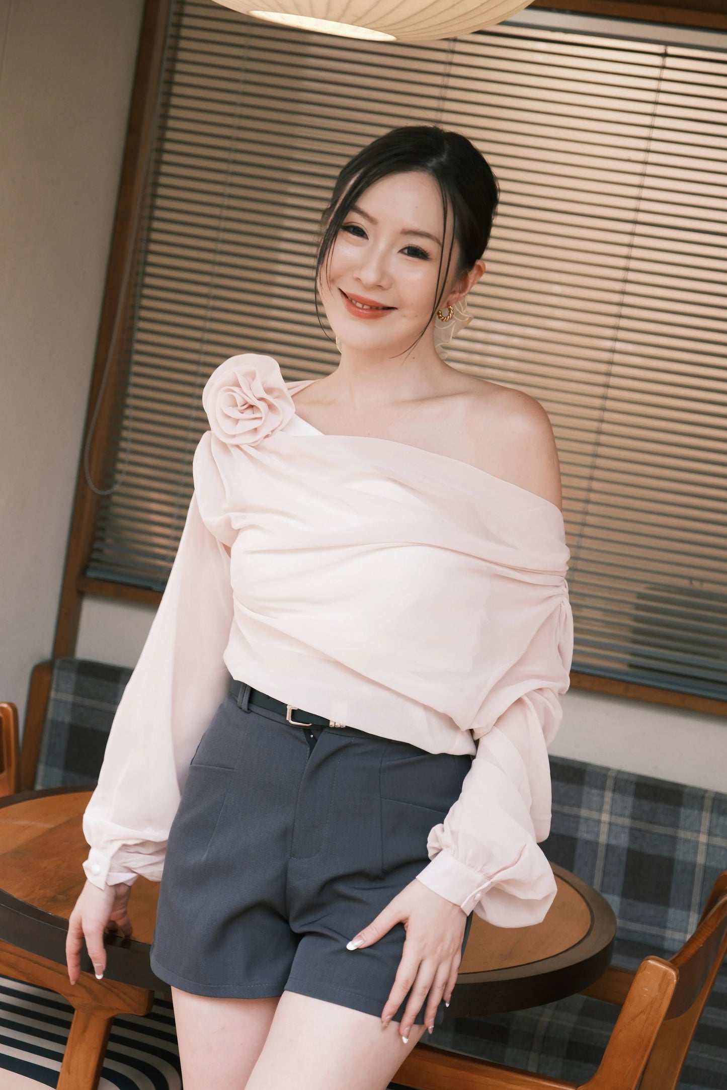 Aurelia Draped One-Shoulder Top
