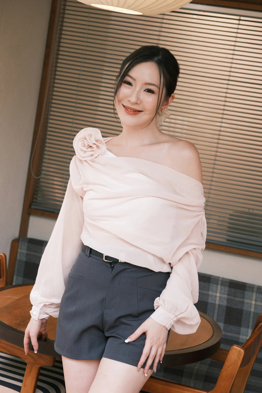 Aurelia Draped One-Shoulder Top