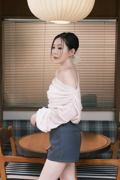 Aurelia Draped One-Shoulder Top