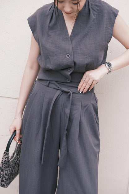 Valérie Tailored Vest/ Wide-Leg Pants