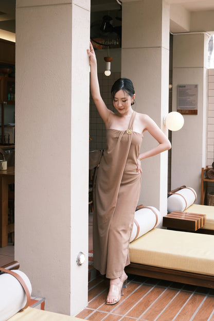 Seraphine Draped One-Shoulder Dress