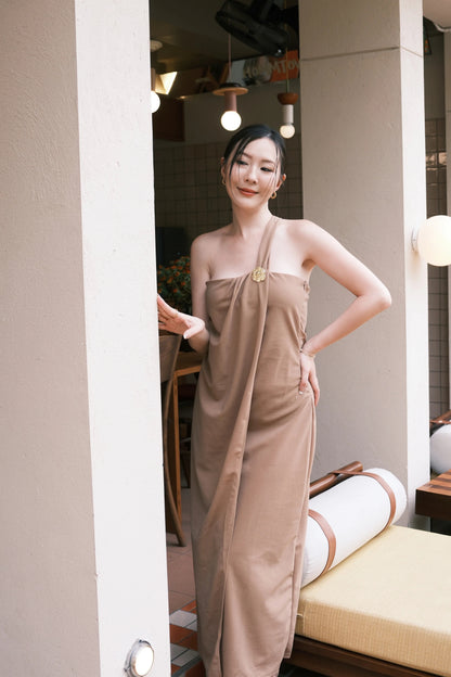 Seraphine Draped One-Shoulder Dress