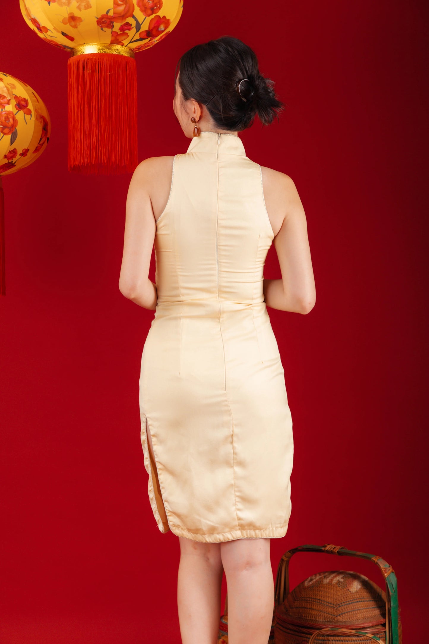 Aurora Gold Embroidered Cheongsam Dress (In-Stock)