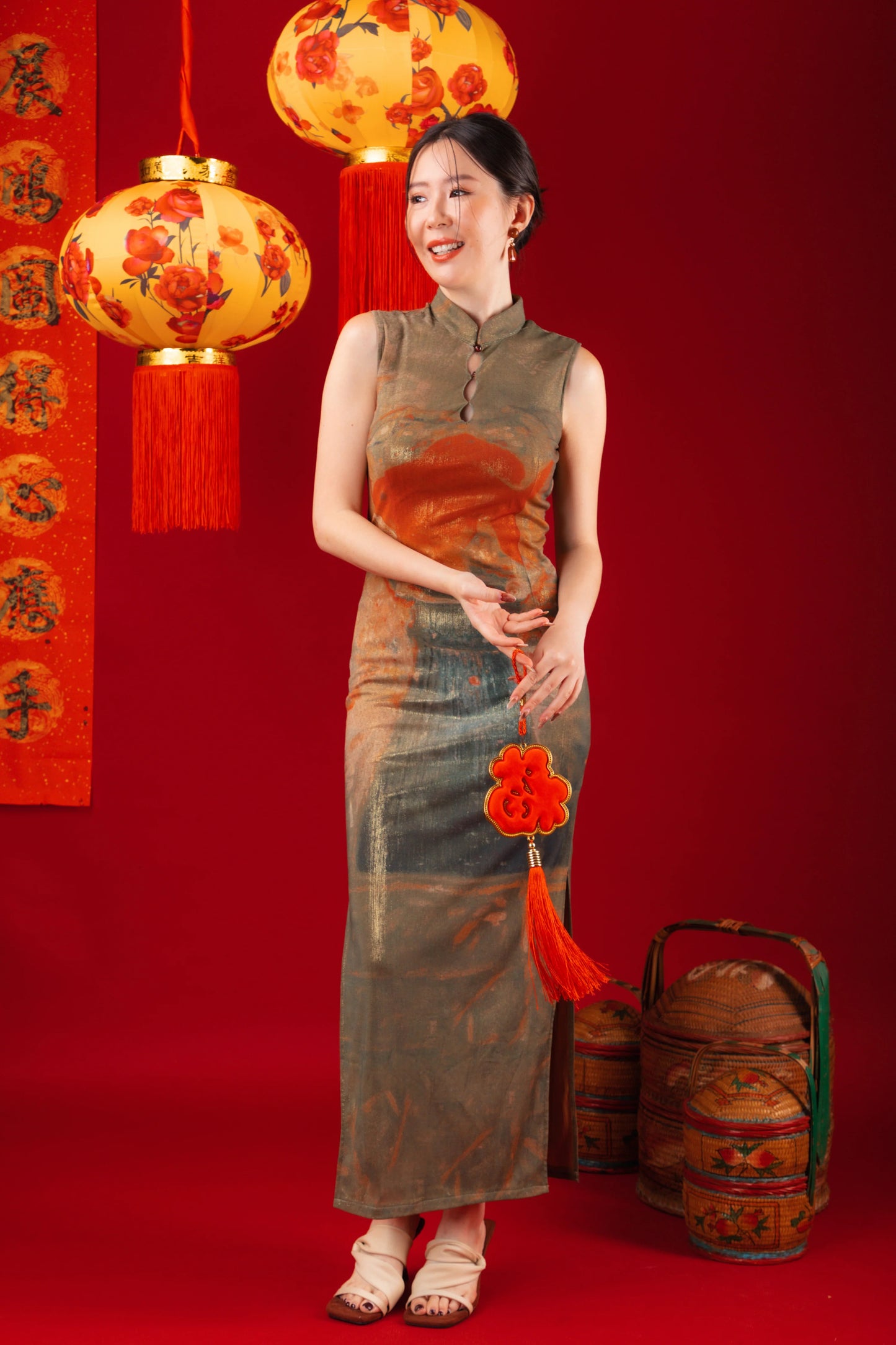 Aurora Koi Cheongsam Dress