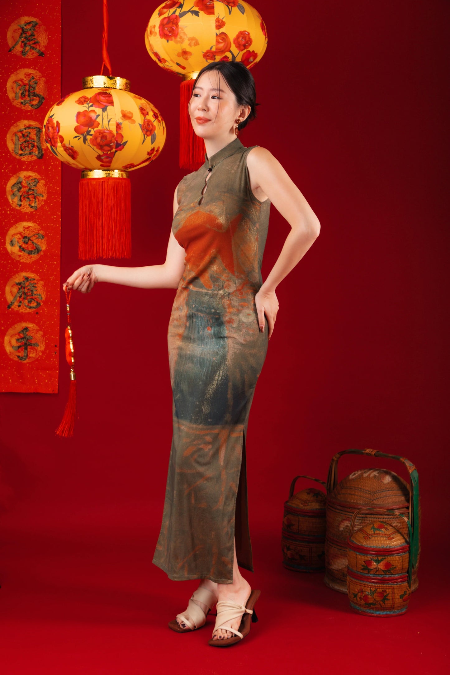 Aurora Koi Cheongsam Dress