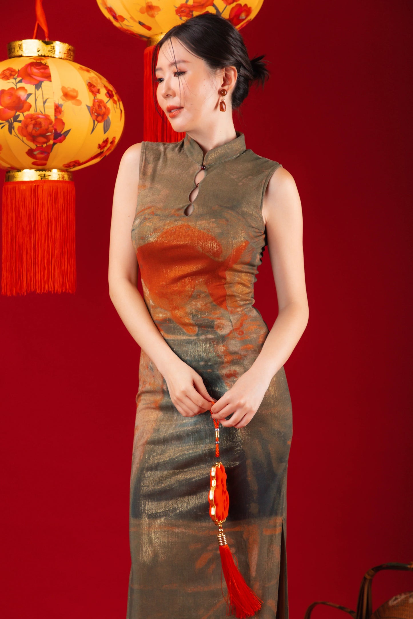 Aurora Koi Cheongsam Dress