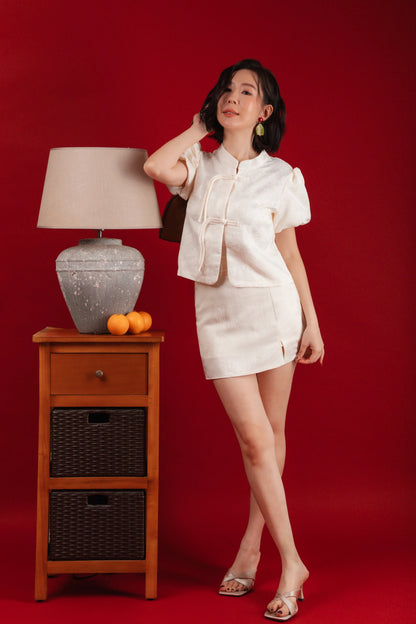 Ivory Knot Jacquard Top