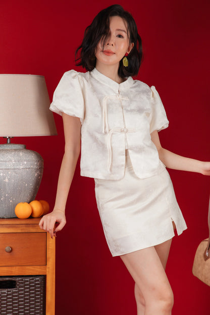 Ivory Knot Jacquard Top