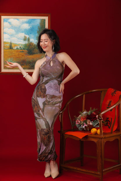Lilac Dusk Cheongsam Dress